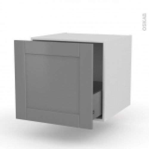 Meuble De Cuisine Bas Suspendu Filipen Gris 1 Casserolier L60 X H57 X P58 Cm