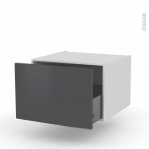 Meuble De Cuisine Bas Suspendu Ginko Gris 1 Casserolier L60 X H41 X P58 Cm