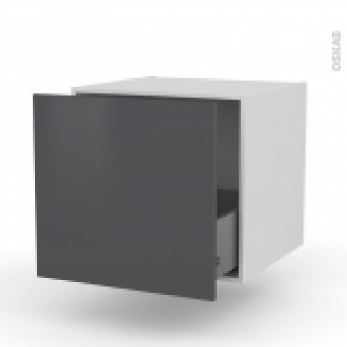 Meuble De Cuisine Bas Suspendu Ginko Gris 1 Casserolier L60 X H57 X P58 Cm