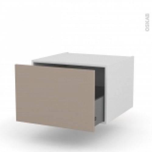 Meuble De Cuisine Bas Suspendu Ginko Taupe 1 Casserolier L60 X H41 X P58 Cm