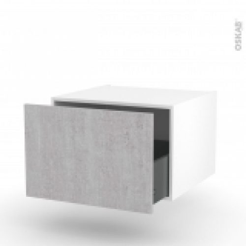 Meuble De Cuisine Bas Suspendu Hoda Beton 1 Casserolier L60 X H41 X P58 Cm