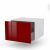 Meuble De Cuisine Bas Suspendu Ivia Rouge 1 Casserolier L60 X H41 X P58 Cm