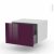 Meuble De Cuisine Bas Suspendu Keria Aubergine 1 Casserolier L60 X H41 X P58 Cm