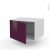 Meuble De Cuisine Bas Suspendu Keria Aubergine 1 Porte L60 X H41 X P58 Cm