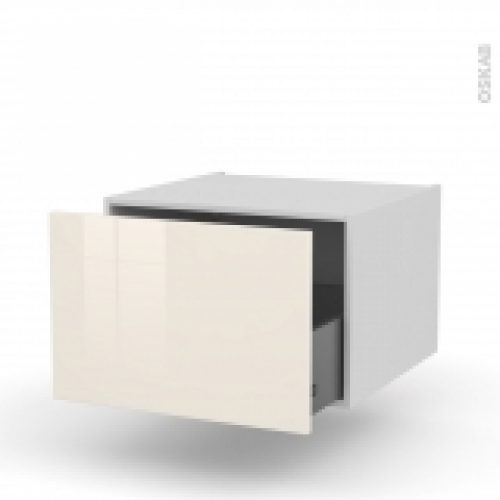 Meuble De Cuisine Bas Suspendu Keria Ivoire 1 Casserolier L60 X H41 X P58 Cm