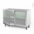 Meuble De Cuisine Bas Vitre Facade Alu 2 Portes L120 X H70 X P58 Cm Sokleo