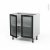 Meuble De Cuisine Bas Vitre Facade Noire Alu 2 Portes L80 X H70 X P58 Cm Sokleo