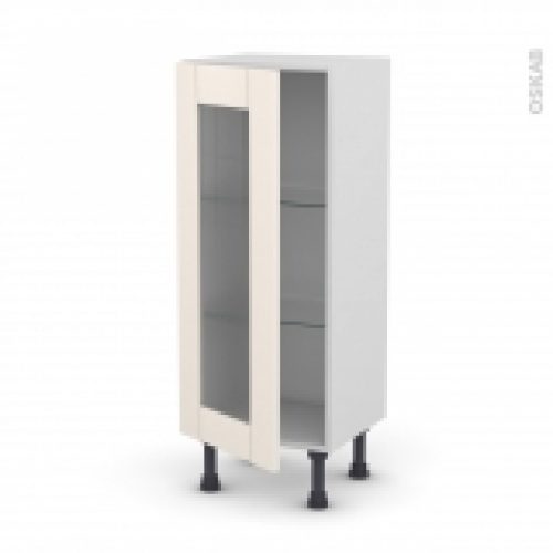Meuble De Cuisine Bas Vitre Filipen Ivoire 1 Porte L40 X H92 X P37 Cm