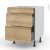 Meuble De Cuisine Casserolier Ipoma Chene Naturel 3 Tiroirs L60 X H70 X P58 Cm