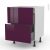 Meuble De Cuisine Casserolier Keria Aubergine 2 Tiroirs L60 X H70 X P58 Cm