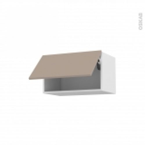 Meuble De Cuisine Haut Abattant Ginko Taupe 1 Porte L60 X H35 X P37 Cm