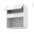 Meuble De Cuisine Haut Mo Encastrable Niche 38 Bora Blanc 1 Abattant L60 X H70 X P37 Cm