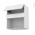 Meuble De Cuisine Haut Mo Encastrable Niche 38 Ginko Blanc 1 Abattant L60 X H70 X P37 Cm