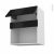 Meuble De Cuisine Haut Mo Encastrable Niche 38 Ginko Noir 1 Abattant L60 X H70 X P37 Cm