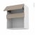 Meuble De Cuisine Haut Mo Encastrable Niche 38 Ginko Taupe 1 Abattant L60 X H70 X P37 Cm