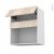 Meuble De Cuisine Haut Mo Encastrable Niche 38 Ikoro Chene Clair 1 Abattant L60 X H70 X P37 Cm