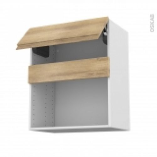 Meuble De Cuisine Haut Mo Encastrable Niche 38 Ipoma Chene Naturel 1 Abattant L60 X H70 X P37 Cm