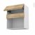 Meuble De Cuisine Haut Mo Encastrable Niche 38 Ipoma Chene Naturel 1 Abattant L60 X H70 X P37 Cm