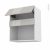 Meuble De Cuisine Haut Mo Encastrable Niche 38 Ivia Gris 1 Abattant L60 X H70 X P37 Cm