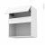 Meuble De Cuisine Haut Mo Encastrable Niche 38 Static Blanc 1 Abattant L60 X H70 X P37 Cm