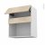 Meuble De Cuisine Haut Mo Encastrable Niche 38 Stilo Noyer Blanchi 1 Abattant L60 X H70 X P37 Cm