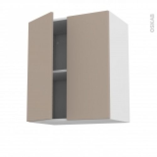 Meuble De Cuisine Haut Ouvrant Ginko Taupe 2 Portes L60 X H70 X P37 Cm