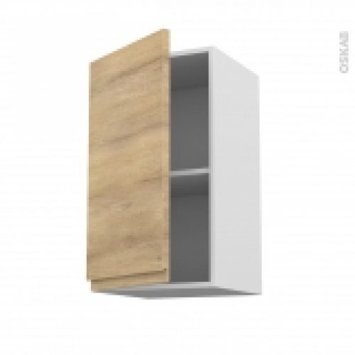 Meuble De Cuisine Haut Ouvrant Ipoma Chene Naturel 1 Porte L40 X H70 X P37 Cm