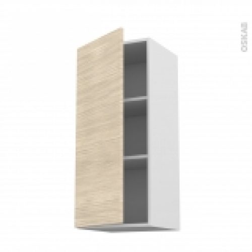 Meuble De Cuisine Haut Ouvrant Stilo Noyer Blanchi 1 Porte L40 X H92 X P37 Cm