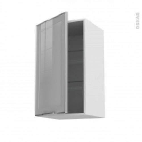 Meuble De Cuisine Haut Ouvrant Vitre Facade Alu 1 Porte L40 X H70 X P37 Cm Sokleo