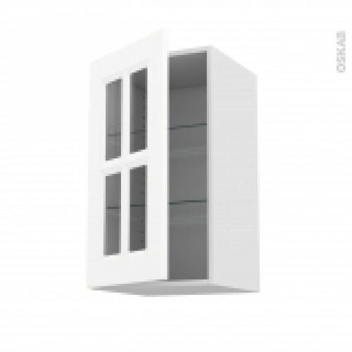 Meuble De Cuisine Haut Ouvrant Vitre Static Blanc 1 Porte L40 X H70 X P37 Cm