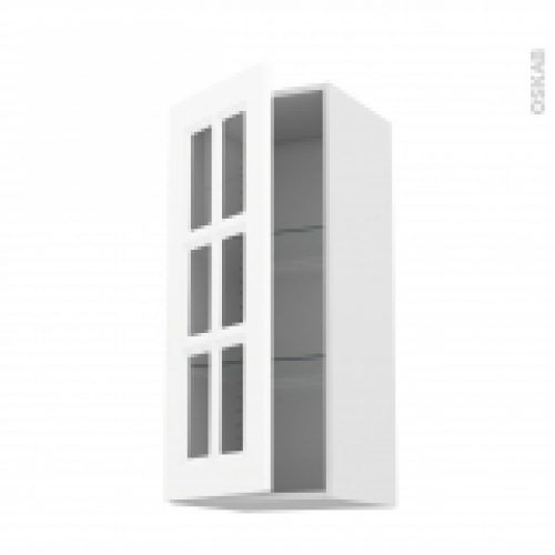 Meuble De Cuisine Haut Ouvrant Vitre Static Blanc 1 Porte L40 X H92 X P37 Cm