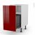 Meuble De Cuisine Poubelle Coulissante Ivia Rouge 1 Porte L40 X H70 X P58 Cm