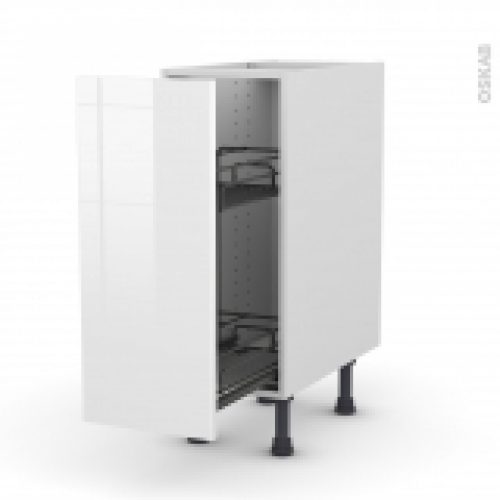 Meuble De Cuisine Range Epice Epoxy Bora Blanc 1 Porte L30 X H70 X P58 Cm
