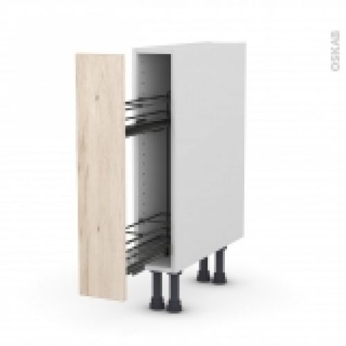 Meuble De Cuisine Range Epice Epoxy Ikoro Chene Clair 1 Porte L15 X H70 X P58 Cm