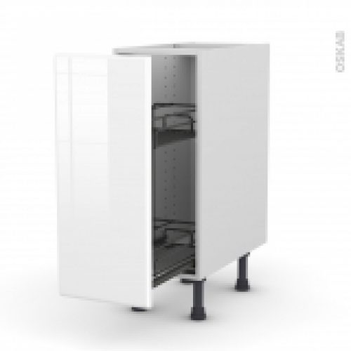 Meuble De Cuisine Range Epice Epoxy Iris Blanc 1 Porte L30 X H70 X P58 Cm