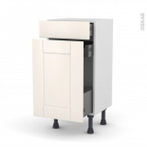 Meuble De Cuisine Range Epice Filipen Ivoire 3 Tiroirs L40 X H70 X P37 Cm