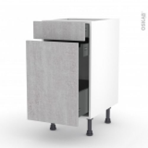 Meuble De Cuisine Range Epice Hoda Beton 3 Tiroirs L40 X H70 X P58 Cm