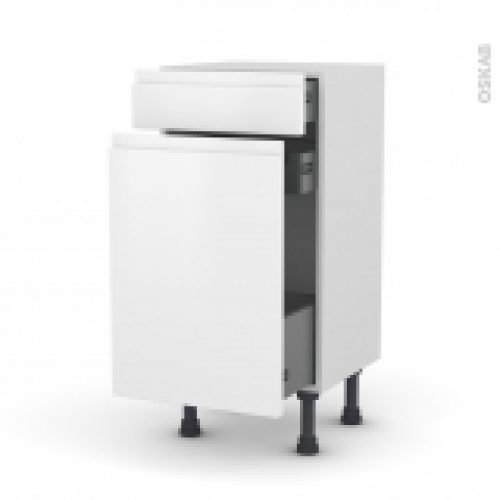 Meuble De Cuisine Range Epice Ipoma Blanc Mat 3 Tiroirs L40 X H70 X P37 Cm