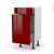 Meuble De Cuisine Range Epice Ivia Rouge 3 Tiroirs L40 X H70 X P37 Cm