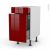 Meuble De Cuisine Range Epice Ivia Rouge 3 Tiroirs L40 X H70 X P58 Cm