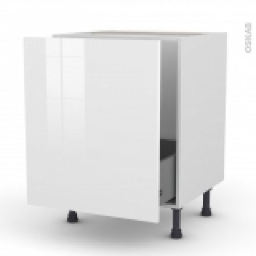 Meuble De Cuisine Sous Evier Bora Blanc 1 Porte Coulissante L60 X H70 X P58 Cm