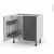 Meuble De Cuisine Sous Evier Ginko Gris 2 Portes Lessiviel L80 X H70 X P58 Cm