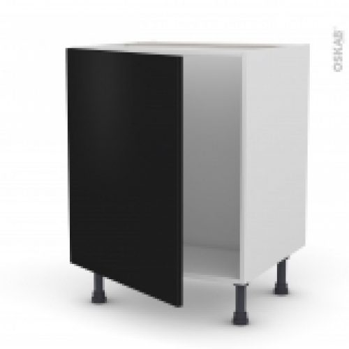 Meuble De Cuisine Sous Evier Ginko Noir 1 Porte L60 X H70 X P58 Cm