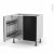 Meuble De Cuisine Sous Evier Ginko Noir 2 Portes Lessiviel L80 X H70 X P58 Cm