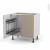 Meuble De Cuisine Sous Evier Ginko Taupe 2 Portes Lessiviel L80 X H70 X P58 Cm