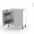 Meuble De Cuisine Sous Evier Hoda Beton 2 Portes Lessiviel Poubelle Ronde L80 X H70 X P58 Cm