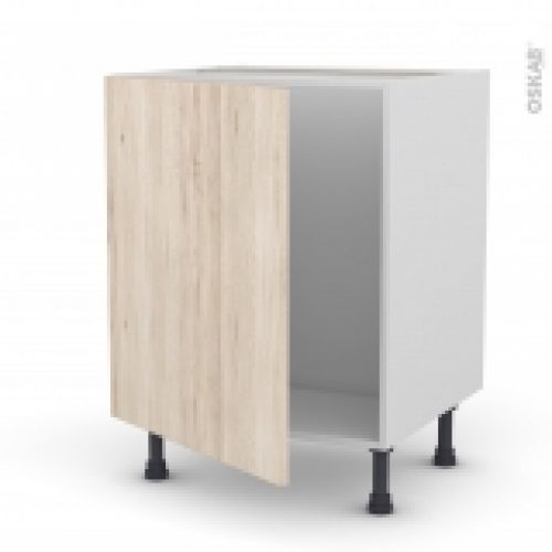 Meuble De Cuisine Sous Evier Ikoro Chene Clair 1 Porte L60 X H70 X P58 Cm