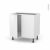 Meuble De Cuisine Sous Evier Ipoma Blanc Brillant 2 Portes L80 X H70 X P58 Cm