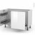 Meuble De Cuisine Sous Evier Ipoma Blanc Brillant 2 Portes Lessiviel Poubelle Coulissante L100 X H70 X P58 Cm