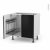 Meuble De Cuisine Sous Evier Ipoma Noir Mat 2 Portes Lessiviel L80 X H70 X P58 Cm